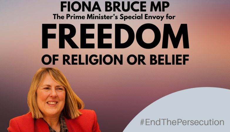 Freedom of religion or belief event; picture of Fiona Bruce MP